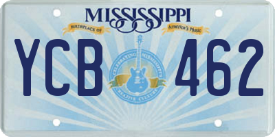 MS license plate YCB462