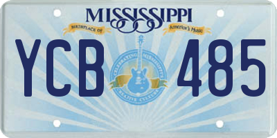 MS license plate YCB485