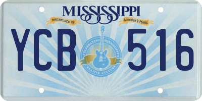 MS license plate YCB516