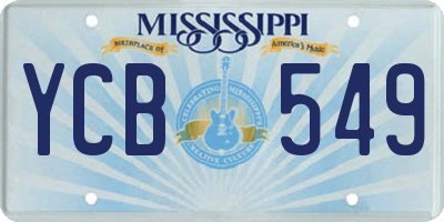 MS license plate YCB549