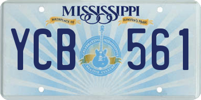 MS license plate YCB561