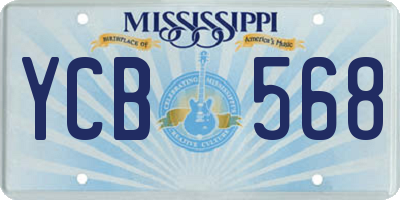 MS license plate YCB568