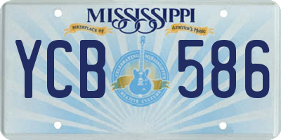 MS license plate YCB586