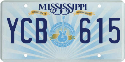 MS license plate YCB615
