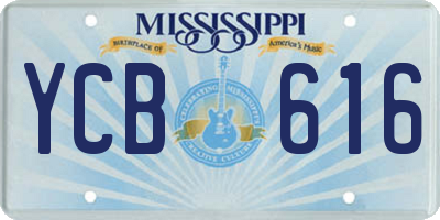 MS license plate YCB616