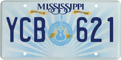MS license plate YCB621