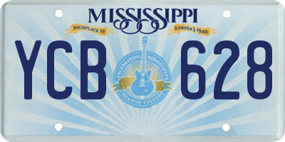 MS license plate YCB628