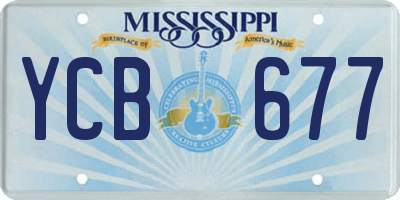 MS license plate YCB677