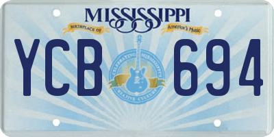 MS license plate YCB694