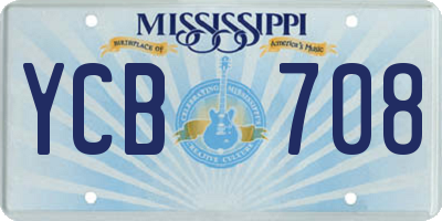 MS license plate YCB708