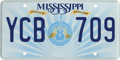 MS license plate YCB709