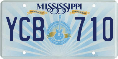 MS license plate YCB710