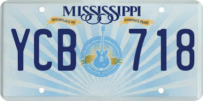 MS license plate YCB718