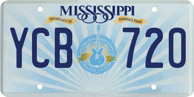 MS license plate YCB720