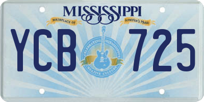 MS license plate YCB725
