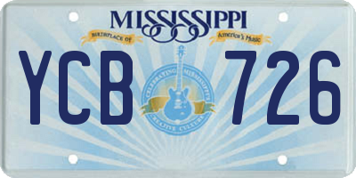 MS license plate YCB726