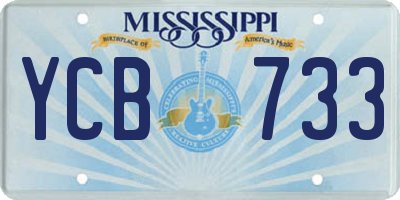 MS license plate YCB733