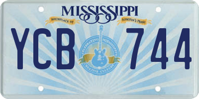 MS license plate YCB744