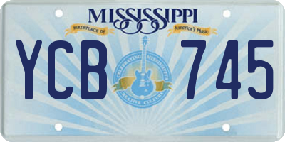 MS license plate YCB745