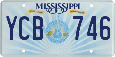 MS license plate YCB746
