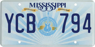 MS license plate YCB794