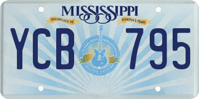 MS license plate YCB795