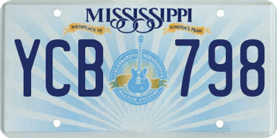 MS license plate YCB798