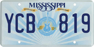 MS license plate YCB819