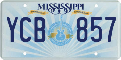 MS license plate YCB857
