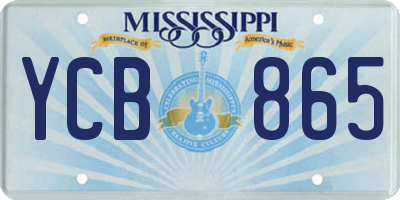 MS license plate YCB865