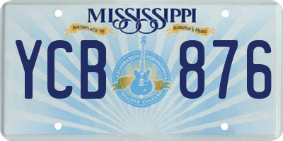 MS license plate YCB876