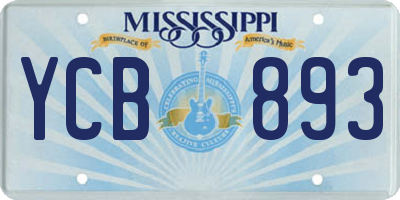 MS license plate YCB893