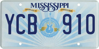 MS license plate YCB910
