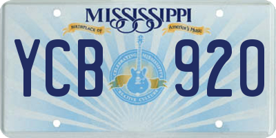 MS license plate YCB920