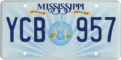 MS license plate YCB957