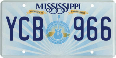 MS license plate YCB966
