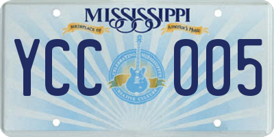 MS license plate YCC005