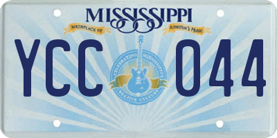 MS license plate YCC044
