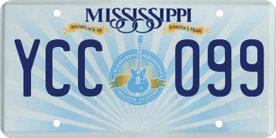MS license plate YCC099