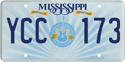 MS license plate YCC173
