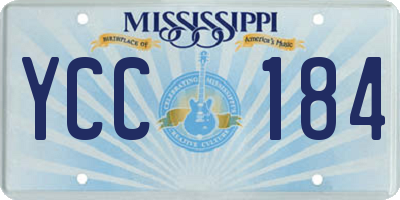 MS license plate YCC184