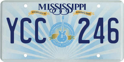 MS license plate YCC246