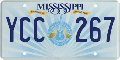 MS license plate YCC267