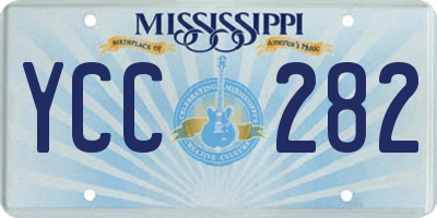 MS license plate YCC282