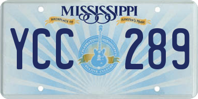 MS license plate YCC289