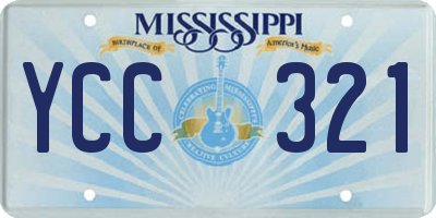 MS license plate YCC321