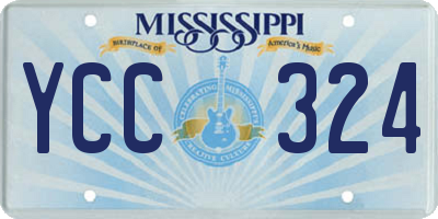 MS license plate YCC324