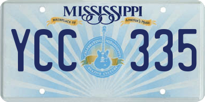 MS license plate YCC335