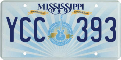 MS license plate YCC393