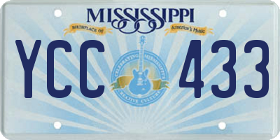 MS license plate YCC433